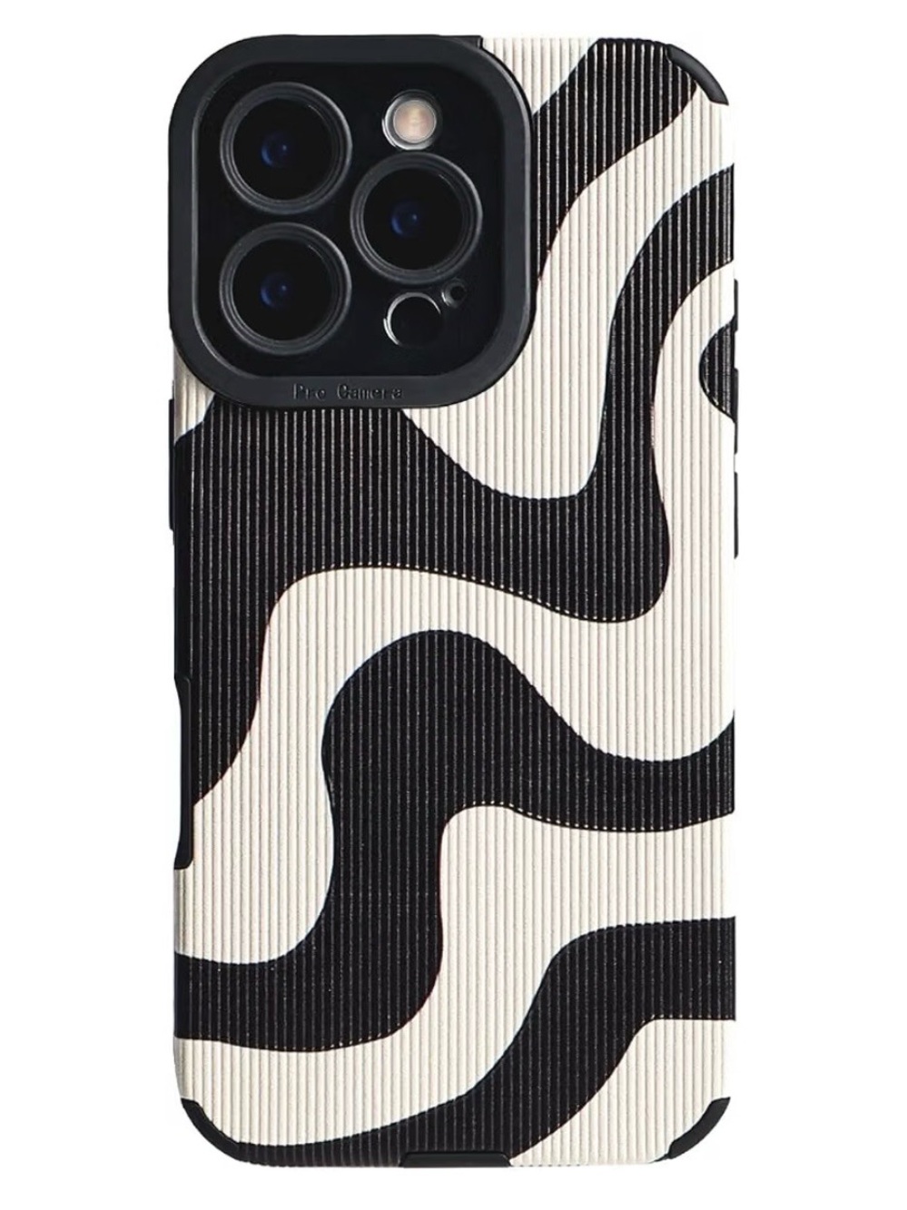 iPhone 16 Pro Phone Case - Black & White Zebra Pattern iPhone Case